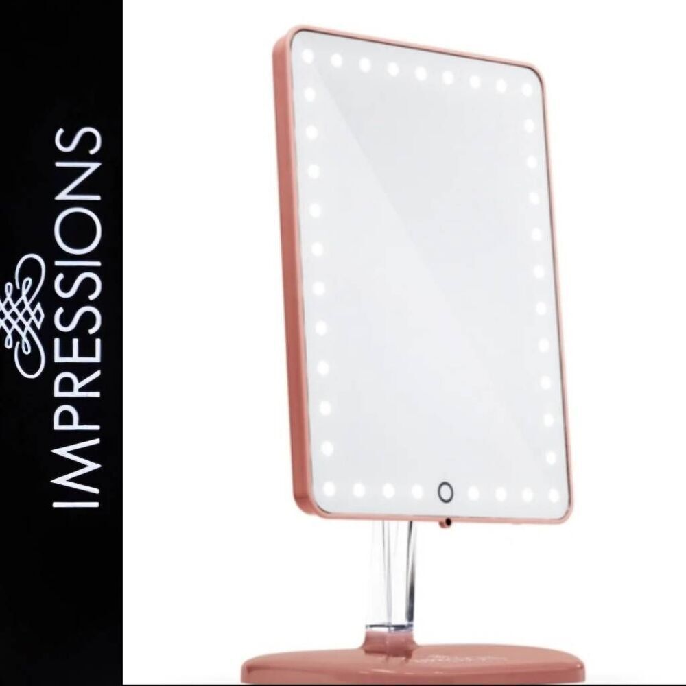 Impressions Touch Pro LED Makeup Mirror + Wireless Bluetooth Audio + USB Charger